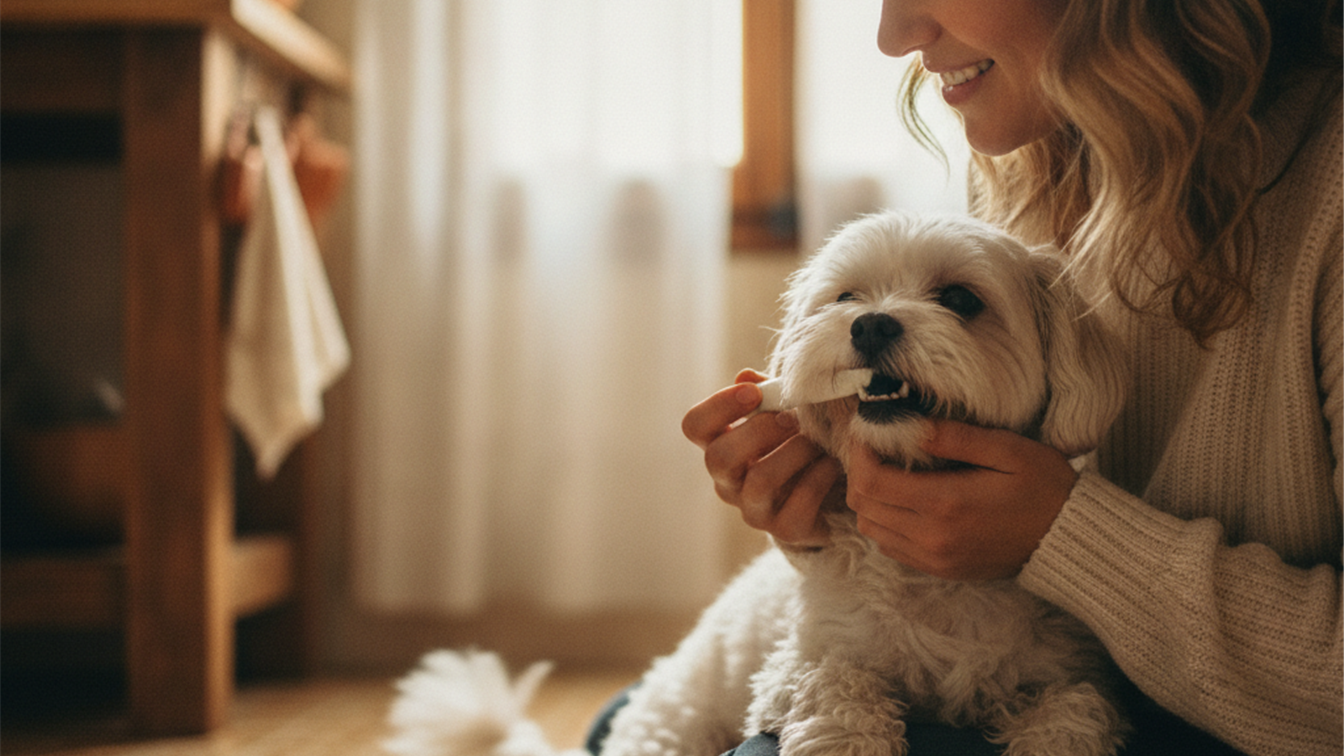 cepillado dental perro casa