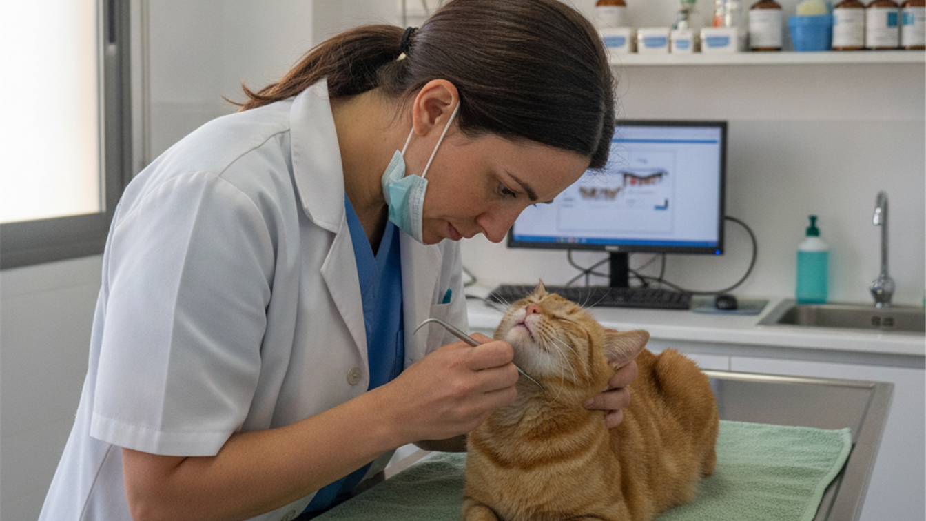 limpieza dental gato veterinario