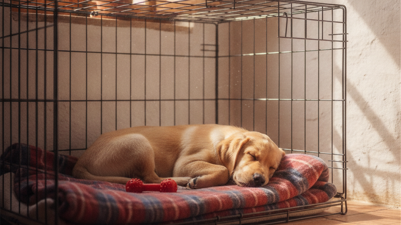 cachorro solo en casa crate training 3