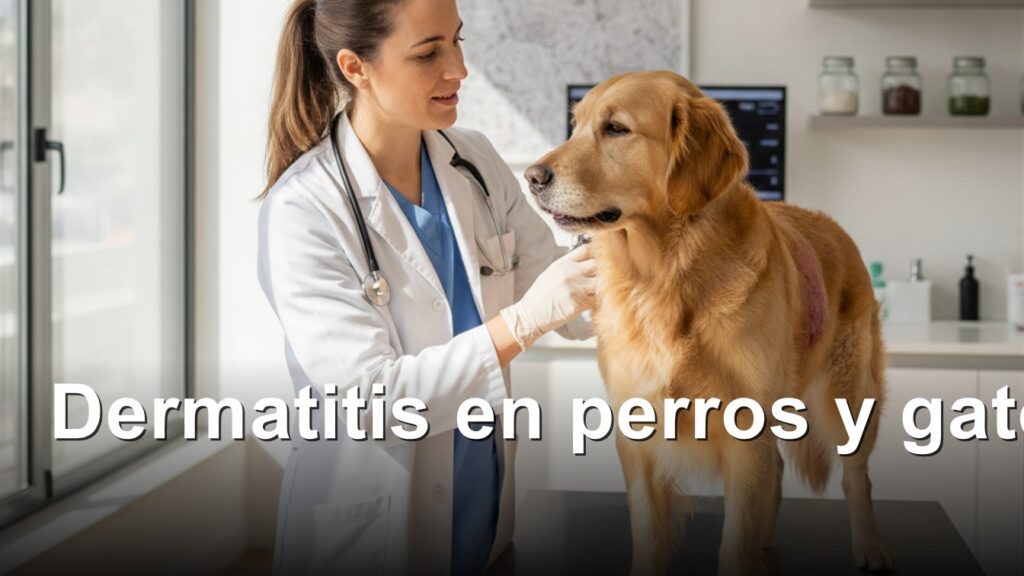 dermatitis perros gatos espana 2026 veterinario examinando