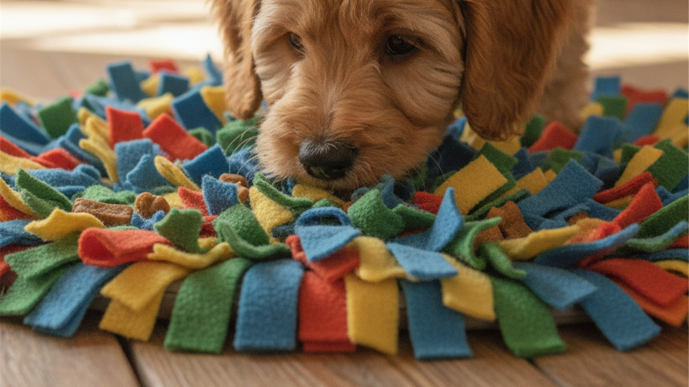snuffle mat juguete olfato cachorros enriquecimiento ambiental
