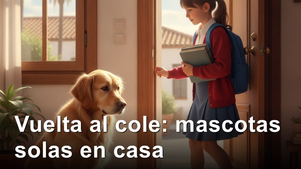 Perro con ansiedad de separacion en la vuelta al cole