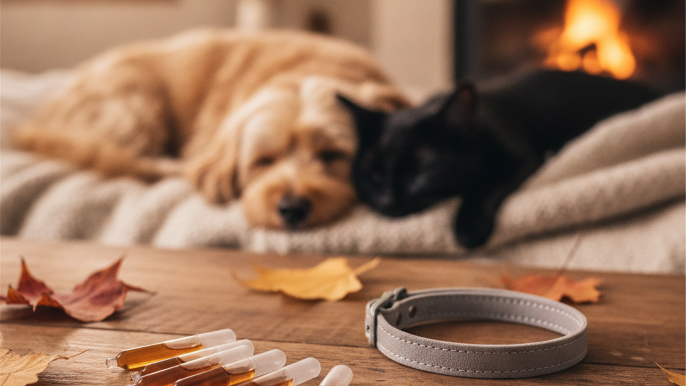 productos antiparasitarios pipetas collares para mascotas en otoño España