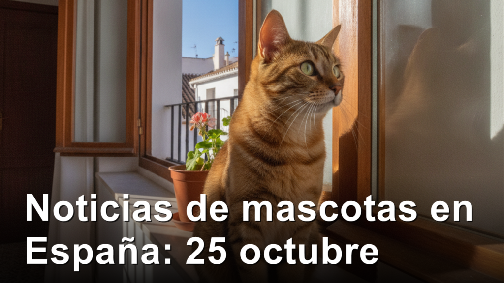 gato en la ventana oscilobatiente de un piso en Espana